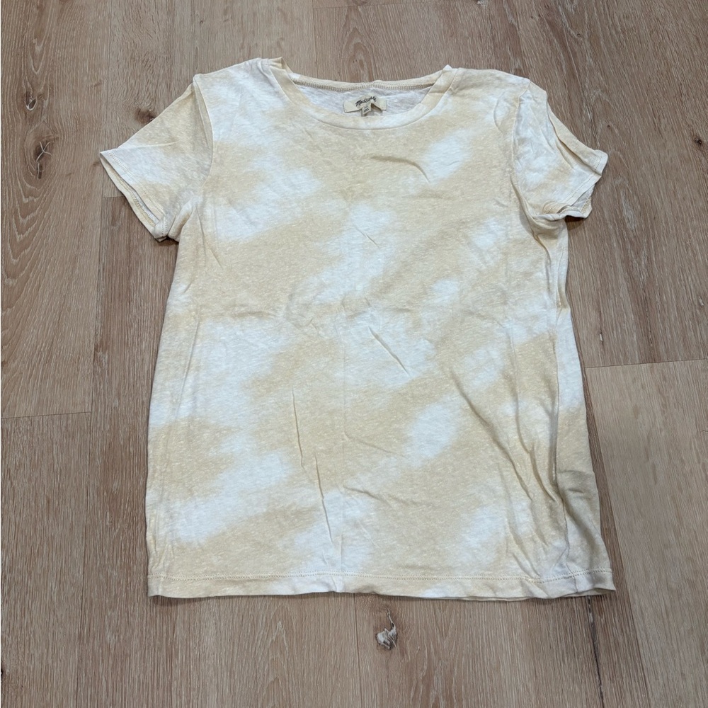 Madewell Yellow Tie-Dye T-shirt